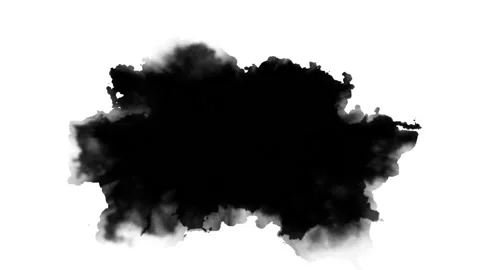 Dripping black spot on white background Stock Footage 89793183