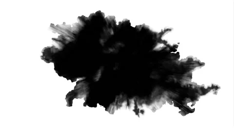 Dripping black spot on white background Video stock 89793272