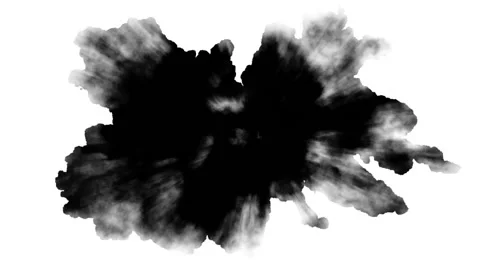 Dripping black spot on white background Stock Footage 89793306