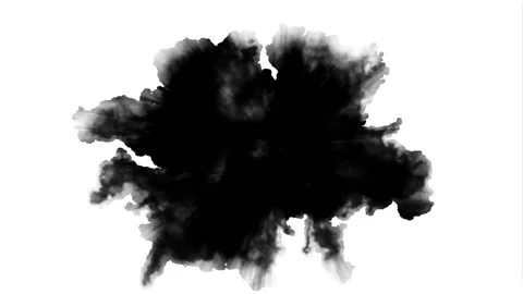 Dripping black spot on white background Stock Footage 89793379