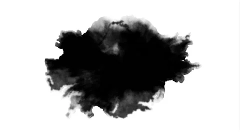 Dripping black spot on white background Stock Footage 89793388