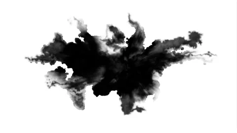 Dripping black spot on white background Video stock 89793454