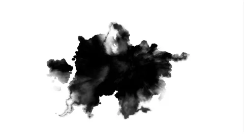Dripping black spot on white background Video stock 89793464