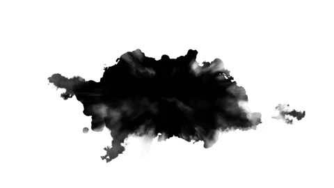 Dripping black spot on white background Video stock 89793502