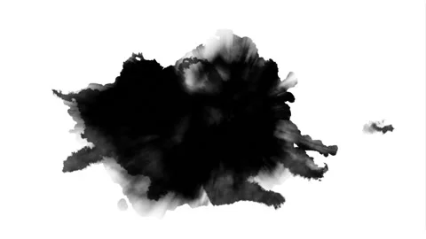 Dripping black spot on white background Stock-Footage 89793521