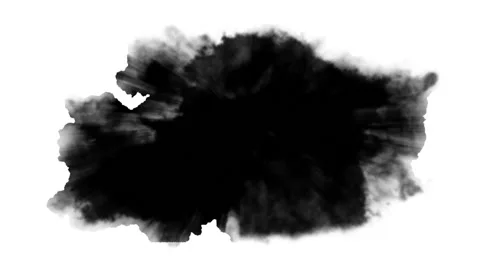 Dripping black spot on white background Stock Footage 89793573