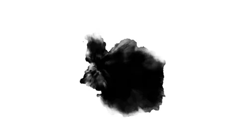 Dripping black spot on white background Stock Footage 89935896
