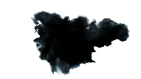 Dripping black spot on white background Stock-Footage 89935904