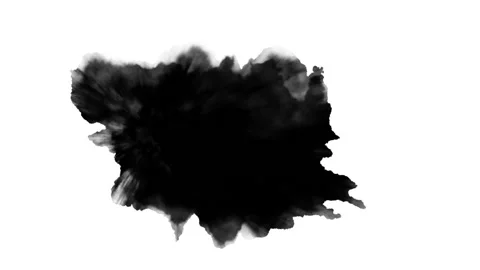 Dripping black spot on white background Video stock 89935908