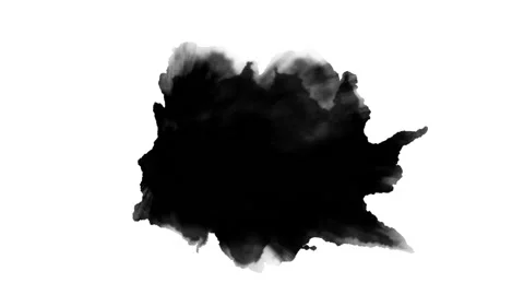 Dripping black spot on white background Stock Footage 89935917