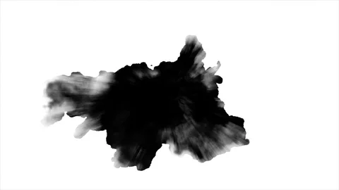 Dripping black spot on white background Video stock 91107485