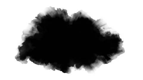 Dripping black spot on white background Stock Footage 95325947