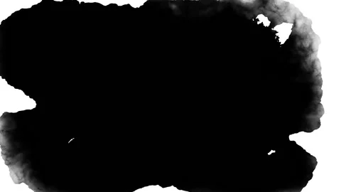 Dripping black spot on white background Stock Footage 96769087