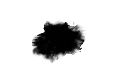 Dripping black spot on white background Stock Footage 102059284