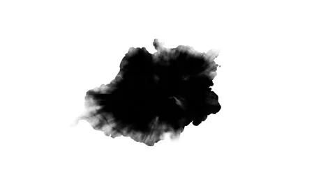 Dripping black spot on white background Video stock 102059374