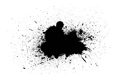 Dripping black spot on white background Stock Footage 103282485