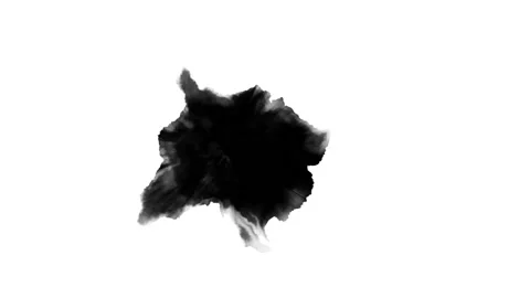 Dripping black spot on white background Stock-Footage 107998974