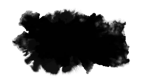 Dripping black spot on white background Video stock 110859802