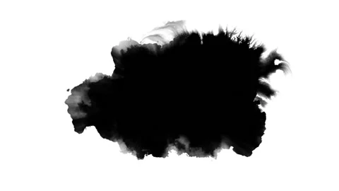 Dripping black spot on white background Stock-Footage 110859899