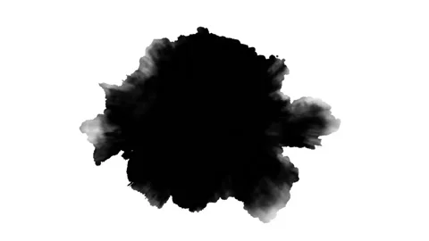 Dripping black spot on white background Stock Footage 110859943