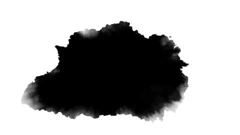Dripping black spot on white background Stock Footage 110859968