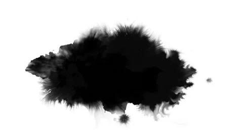 Dripping black spot on white background Video stock 111433556