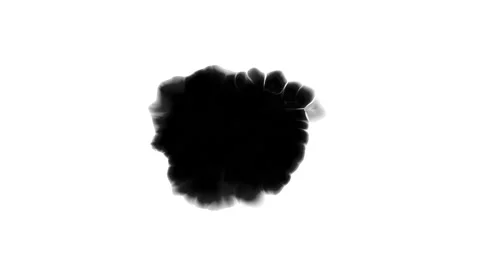 Dripping black spot on white background Video stock 160361272