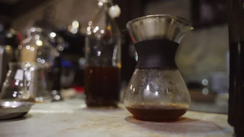 Dripping cold brew coffee Stock Footage 117290276