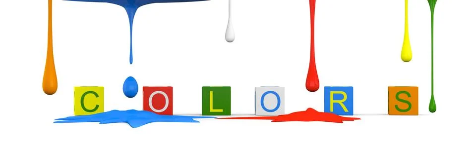 Dripping colors Stock-Illustration