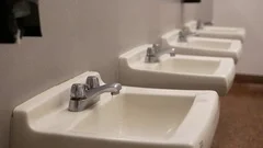 Change of jet sprays inside a toilet bow, Stock Video