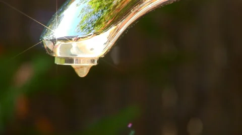Dripping faucet macro Stock Footage 48824032