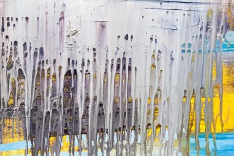 Dripping gray paint abstract Stock Illustration