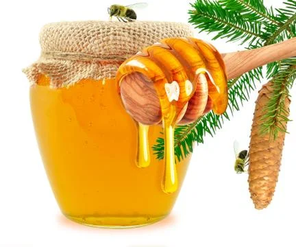 Dripping honey Stock Photos