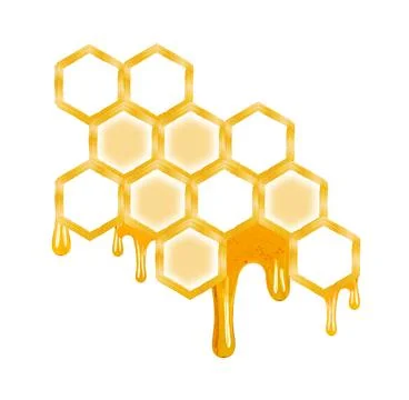 Dripping honeycomb Stock Photos