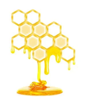 Dripping honeycomb Stock Photos