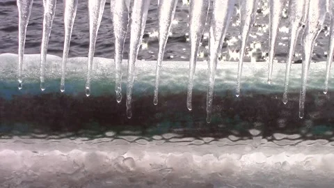 Dripping Ice Crystals 2 Stock Footage 233469833
