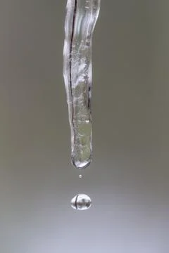 Dripping Icicle Macro Foto stock