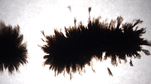Dripping Ink on white paper background Stock Footage 106488845