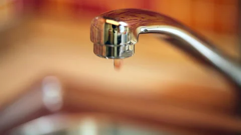 Dripping kitchen faucet Stock Footage 63792782