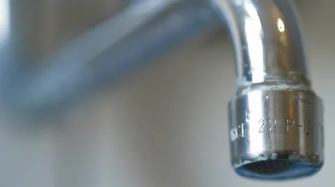 Dripping kitchen tap macro 스톡 동영상 37342032