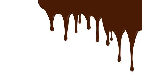 Dripping of melted chocolate, background. Vector illustration Stock Illustration