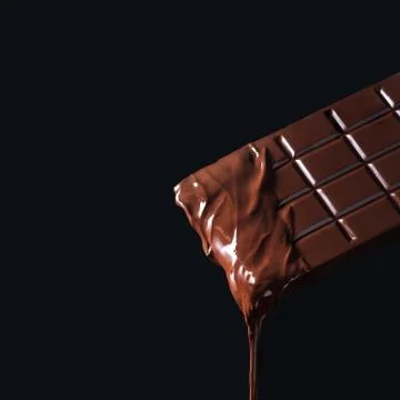 Dripping melted chocolate Stock Photos