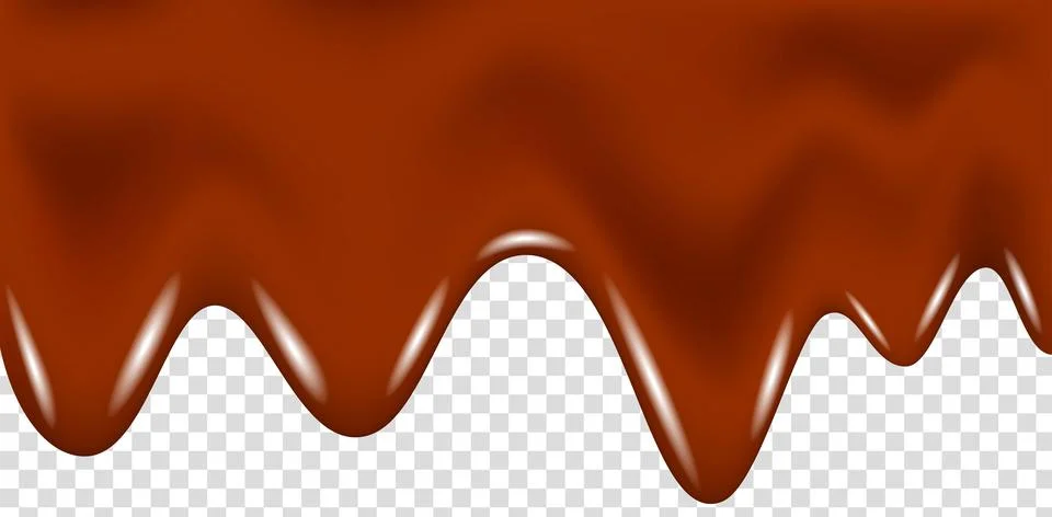 Dripping melted dark chocolate texture,  liquid cocoa cream. Stock Illustration