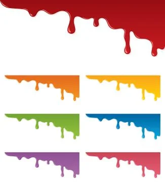 Dripping paint Stock Illustration
