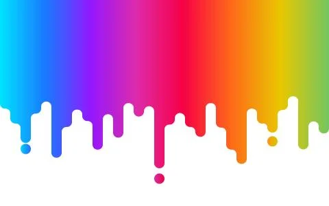 Dripping paint. Rainbow background. Abstract colorful backdrop on white Stock-Illustration