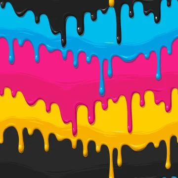 Dripping paint seamless Stock Illustration