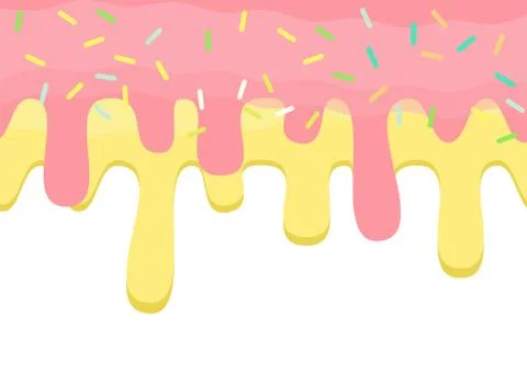 Dripping pink glaze. Abstract background with donut dripping glaze Stock Illustration