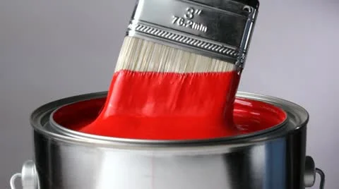 Dripping red paint Stock Footage