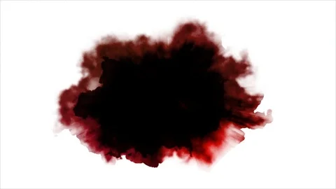Dripping red spot on white background 動画素材 72715436