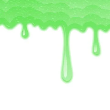 Dripping Slime Texture on White Background. Goo Blob Splash. Halloween Ooze Stock Illustration